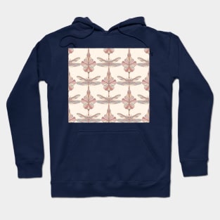 Ivory Dragonflies and Flowers Hoodie